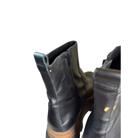 Alohas Sapphire Nutty Leather Platform Boots Black Brown Size 39 Chunky Sole - Picture 14 of 16